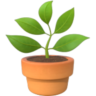 Planta verde en una maceta naranja